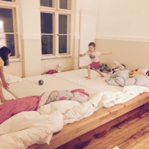 380 x 220 cm Familienbett aus Dielenplatten Familienbett selber bauen