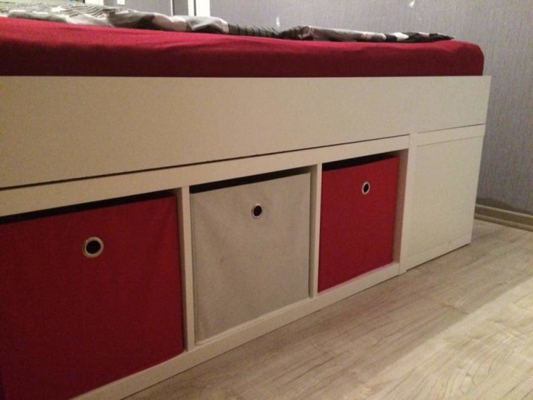 Ikea Kallax Bett Familienbett aus Kallax Regalen selber bauen