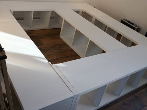 Luxus Bett Aus Kallax Regalen Bild